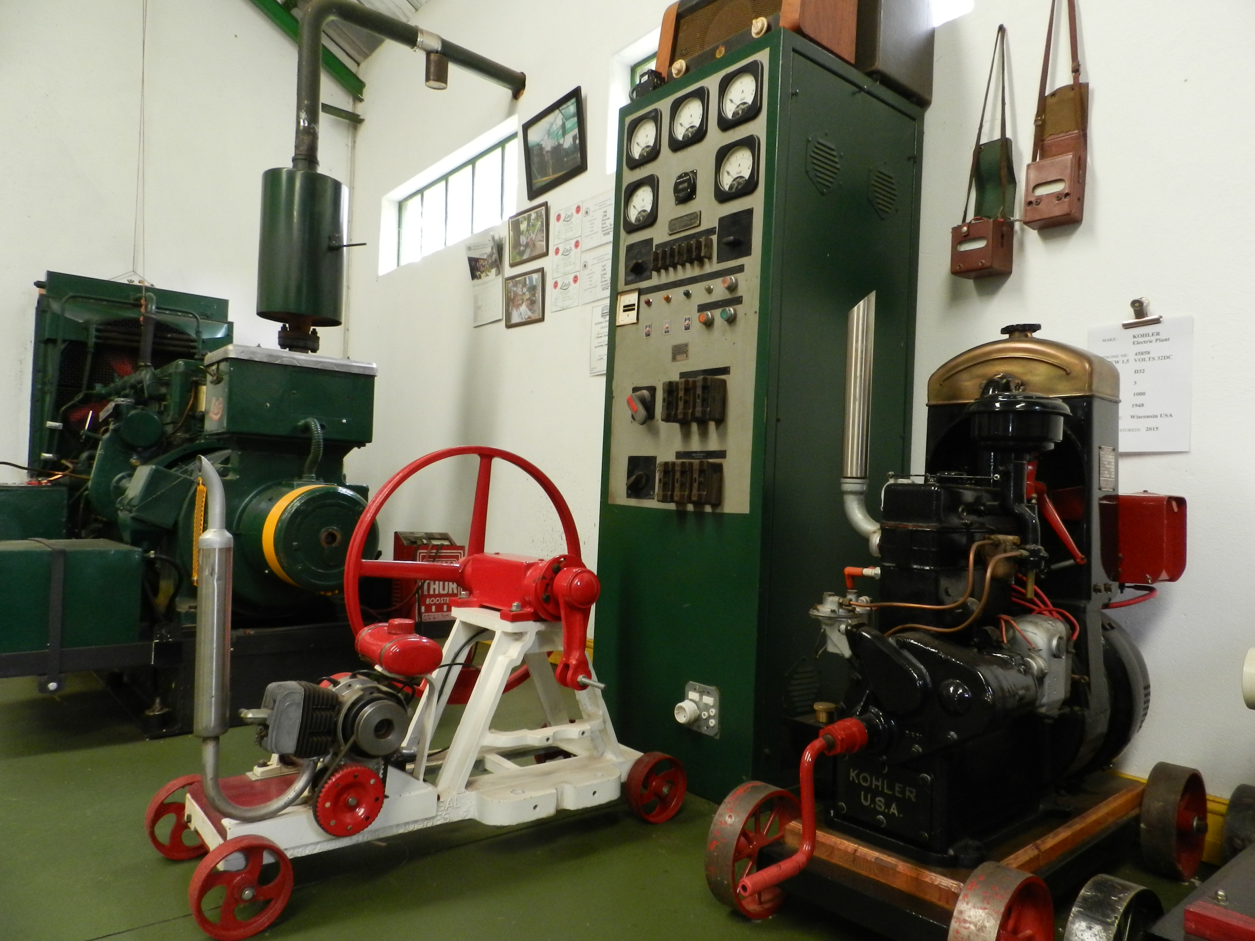 Vintage stationery engine interior exhibit at the Human Jordaan Heritage Collection, President Paul Kruger Guest Lodge