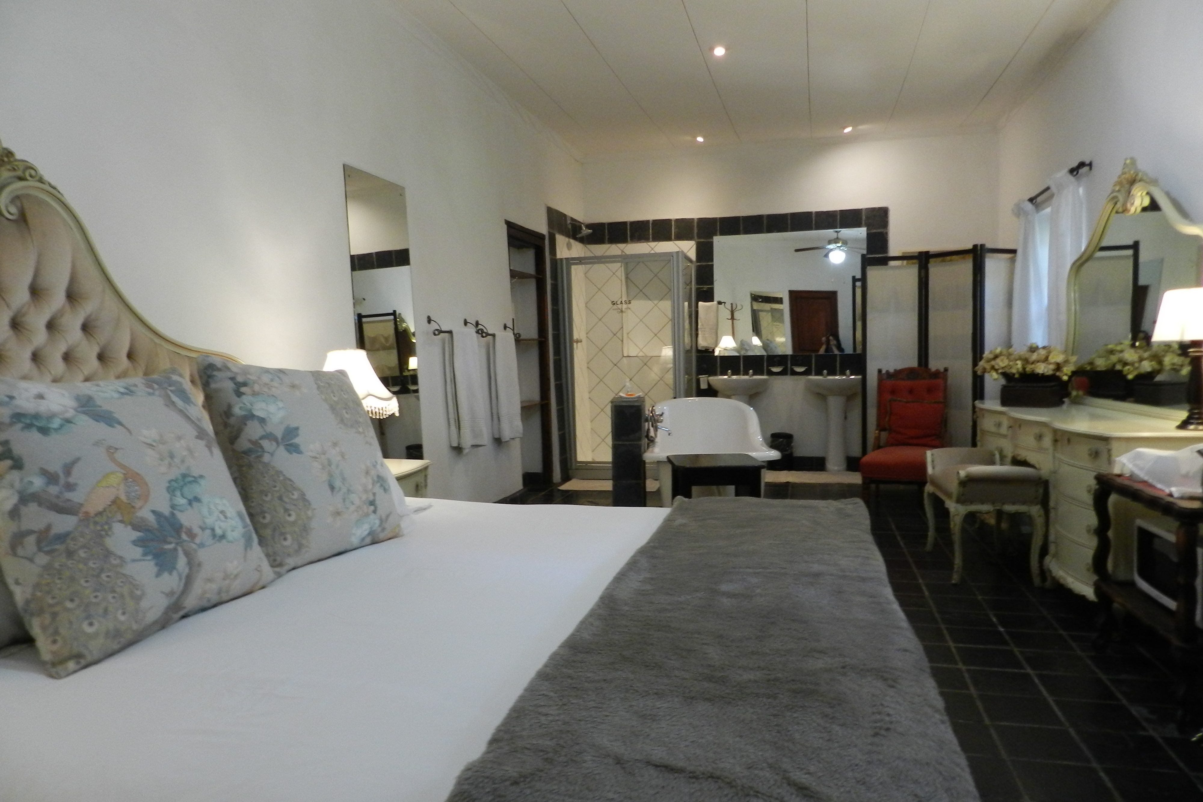 Full room view of bridal suite, Oom Paul & Tant Gezina, at the President Paul Kruger Guest Lodge, Rustenburg, South Africa